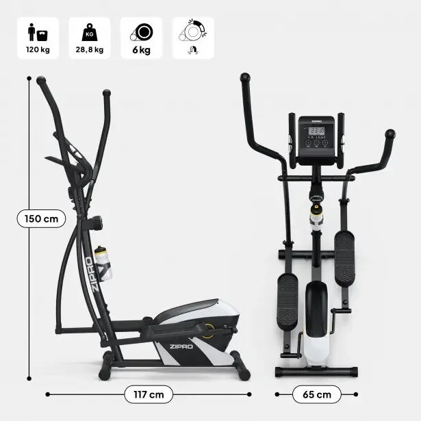 Zipro Shox RS – dimenzije trenažera Zipro Shox RS – dimenzije trenažera