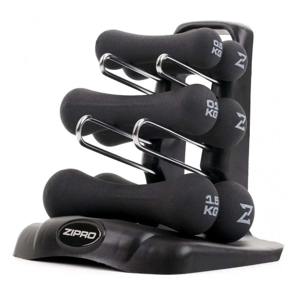 Set neopren bučica ZIPRO 6 kg sa stalkom