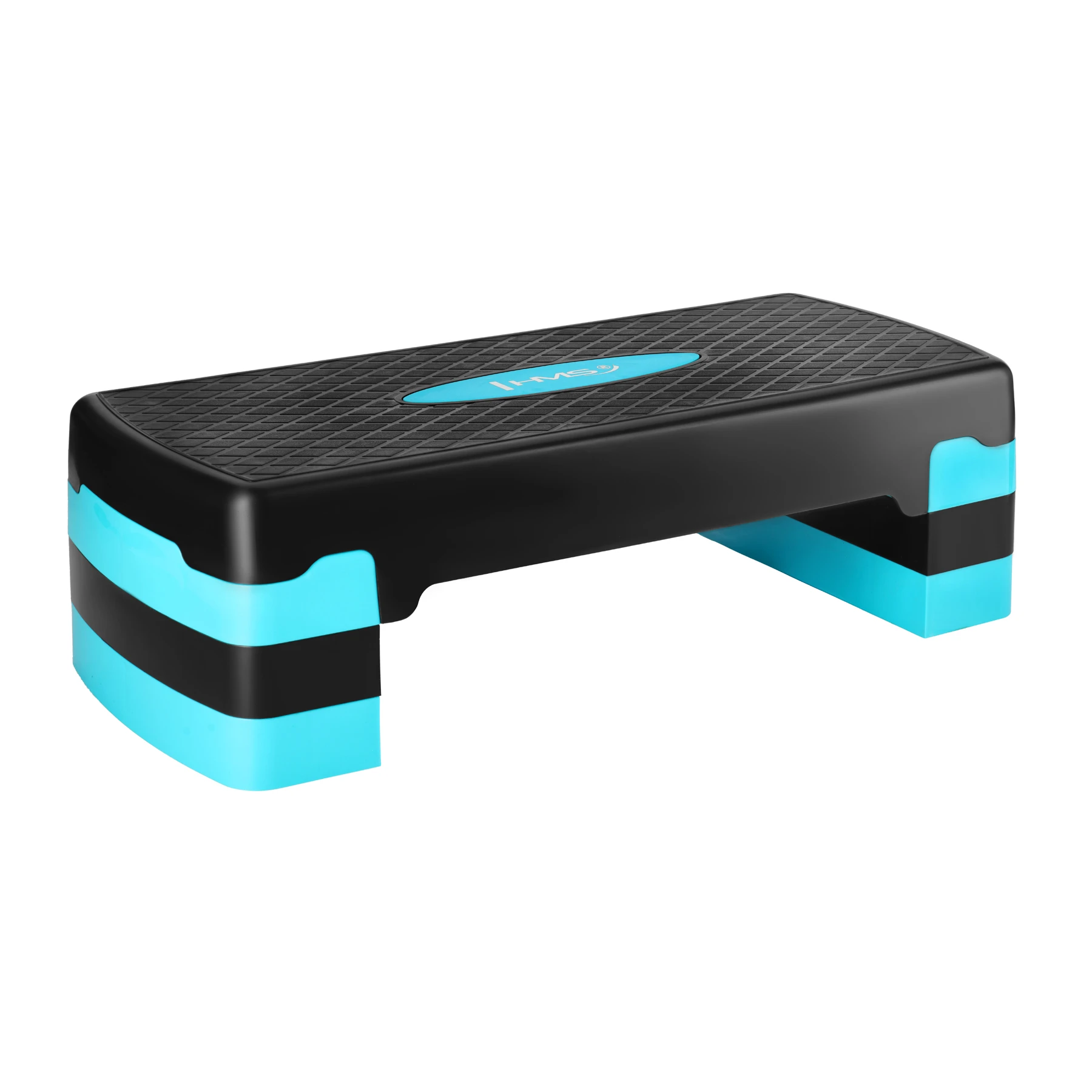 Aerobik step klupica s 3 visine HMS crno-tirkizna
