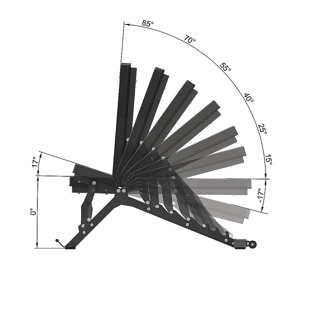WBX-400 raspon položaja naslona WBX-400 raspon položaja naslona