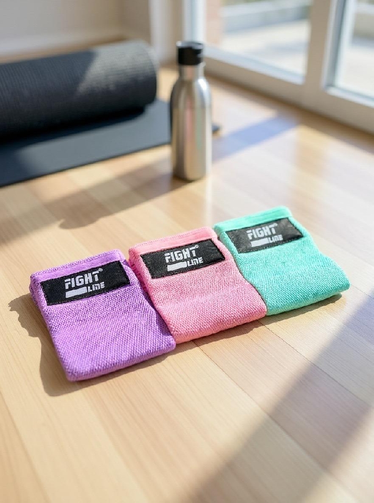 Set elastičnih traka Hip Booty Band od 3 komada Fight Line