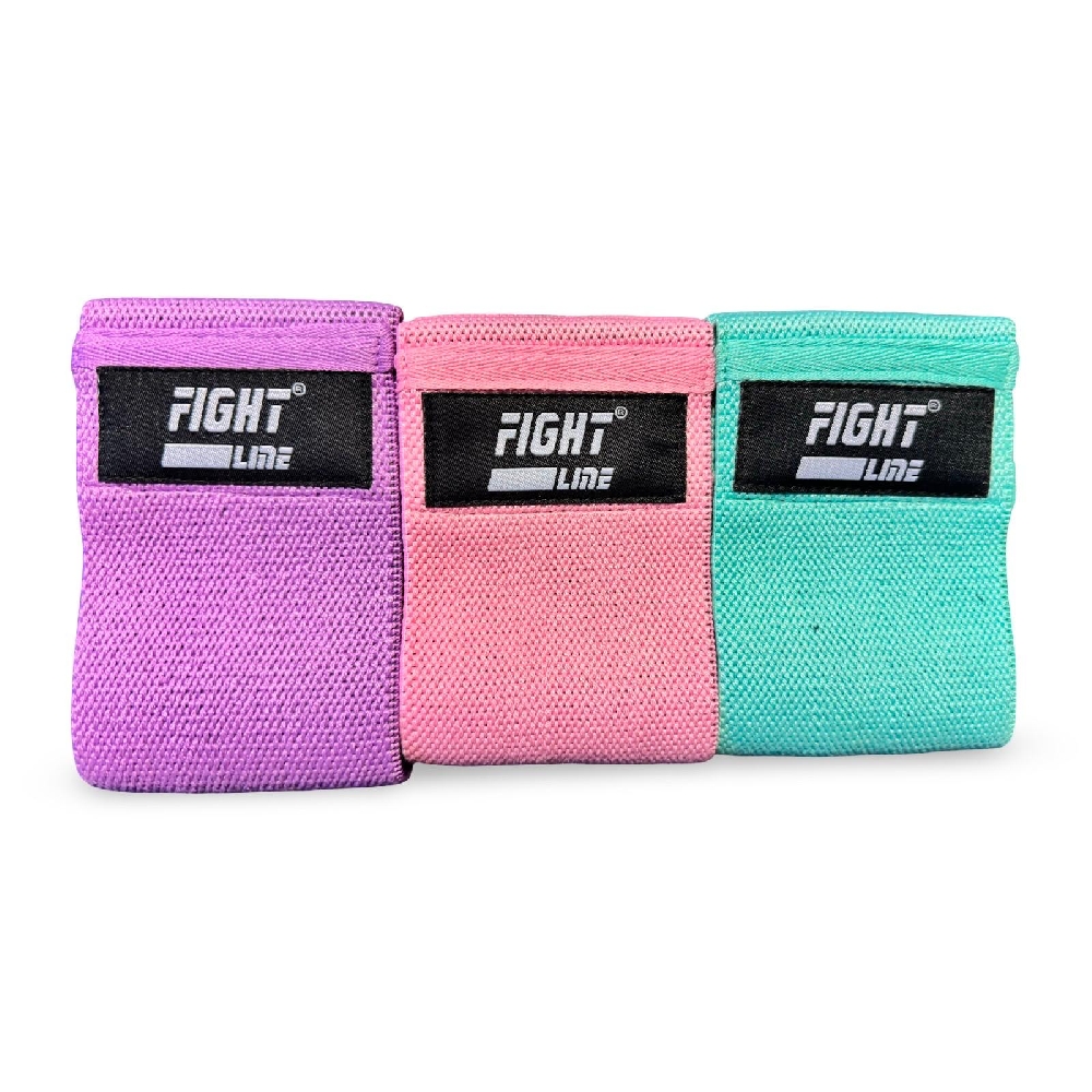 Set elastičnih traka Hip Booty Band od 3 komada Fight Line