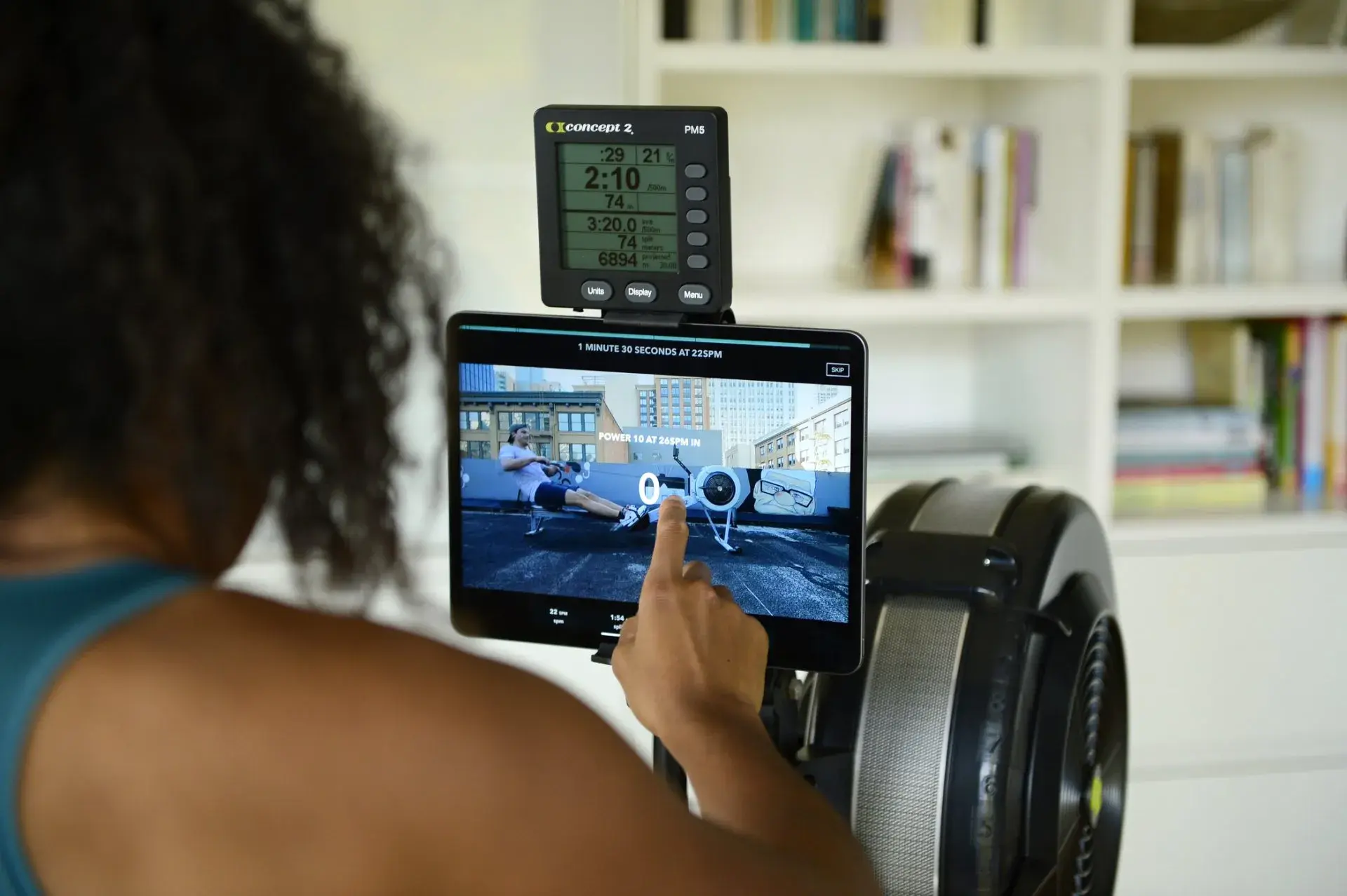 Veslaški ergometer Concept2 RowErg - s standardnimi nogami