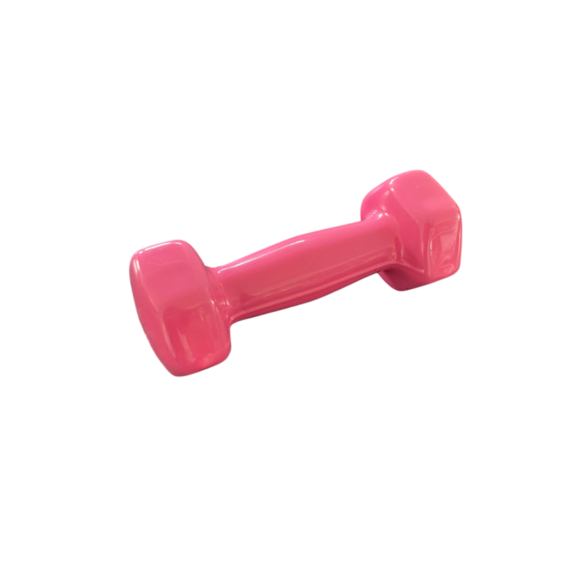 Bučica 1kg heksagonalna plastificirana Fight Line rozna