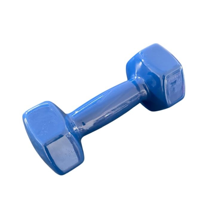 Bučica 4kg heksagonalna plastificirana Fight Line plava