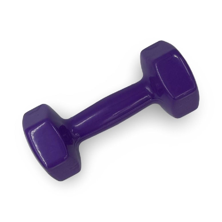 Bučica 5kg heksagonalna plastificirana Fight Line ljubičasta