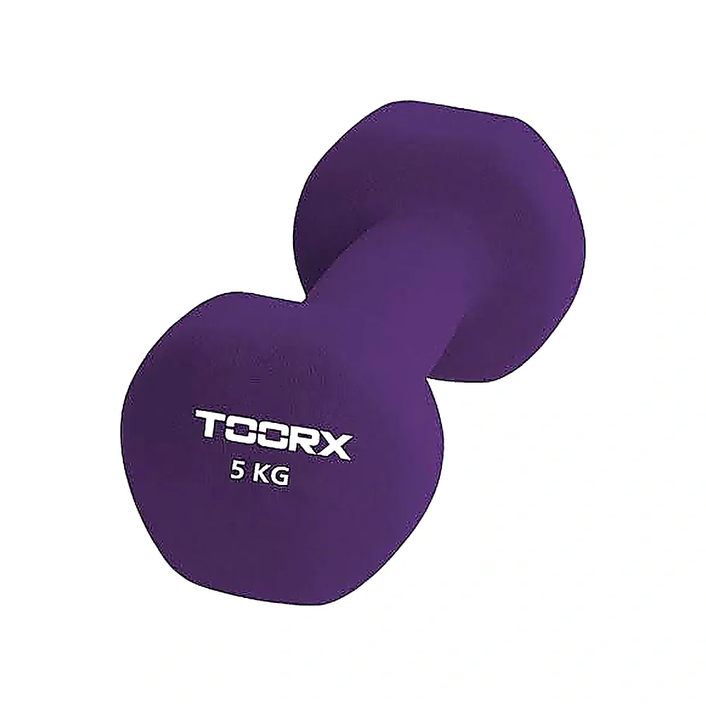 Bučica 5 kg neoprenska Toorx MN-5 ljubičasta