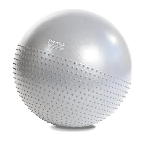Pilates lopta masažna 65 cm siva