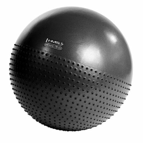 Pilates lopta masažna 75 cm crna