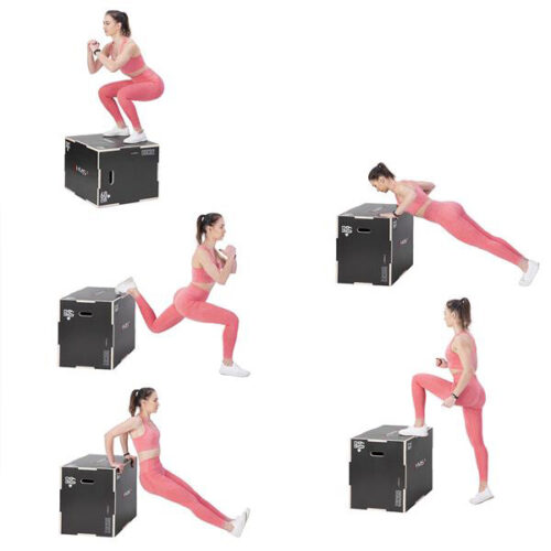 Plyo box drveni 3u1 HMS
