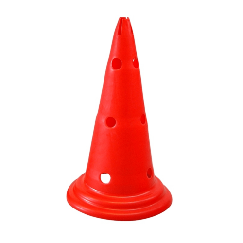 Čunj za trening s rupama 50 cm crveni