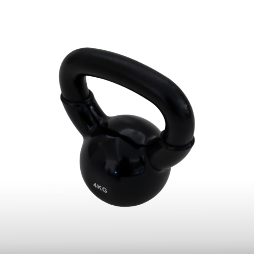 Girja kettlebell od 4 kg, crna verzija Black Edition, model Fight Line KBE-04