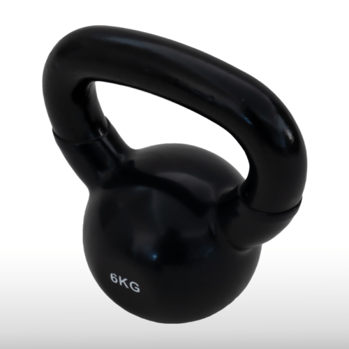 Girja kettlebell od 6 kg, crna verzija Black Edition, model Fight Line KBE-06